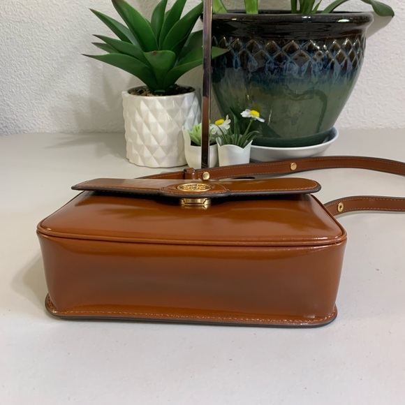 👜💕 TORY BURCH Crossbody Or Shoulder Tan Brown Leather Bag - Picture 6 of 14